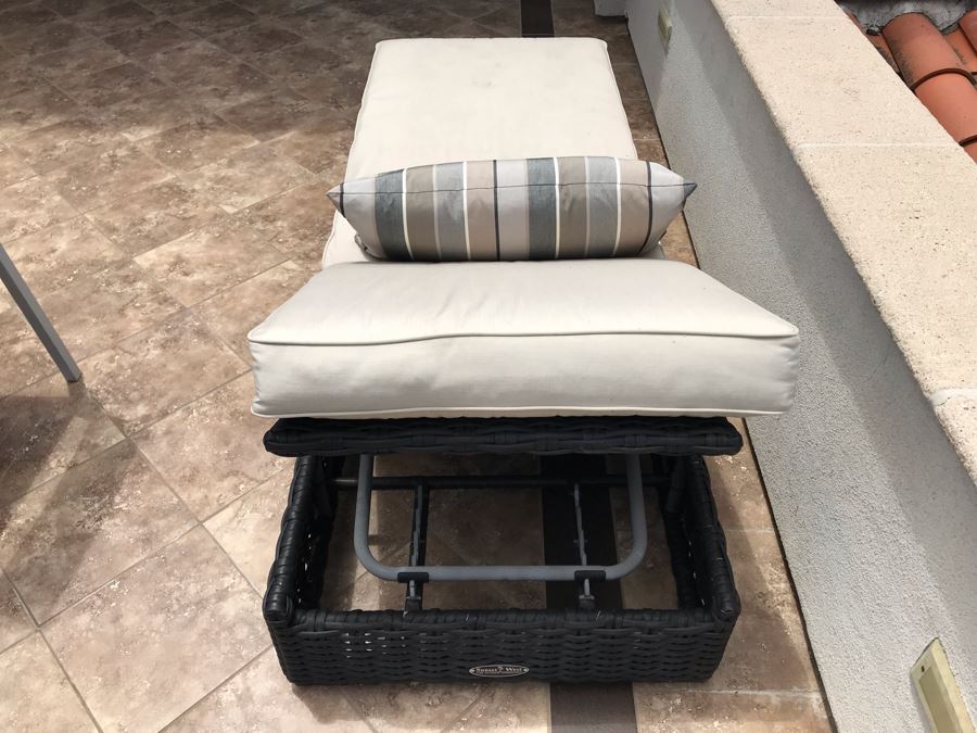 Sunset West Fine Outdoor Wicker Furniture Chaise Lounge Chair 30W X 78L X 18H Retails $1,700 [Photo 7]