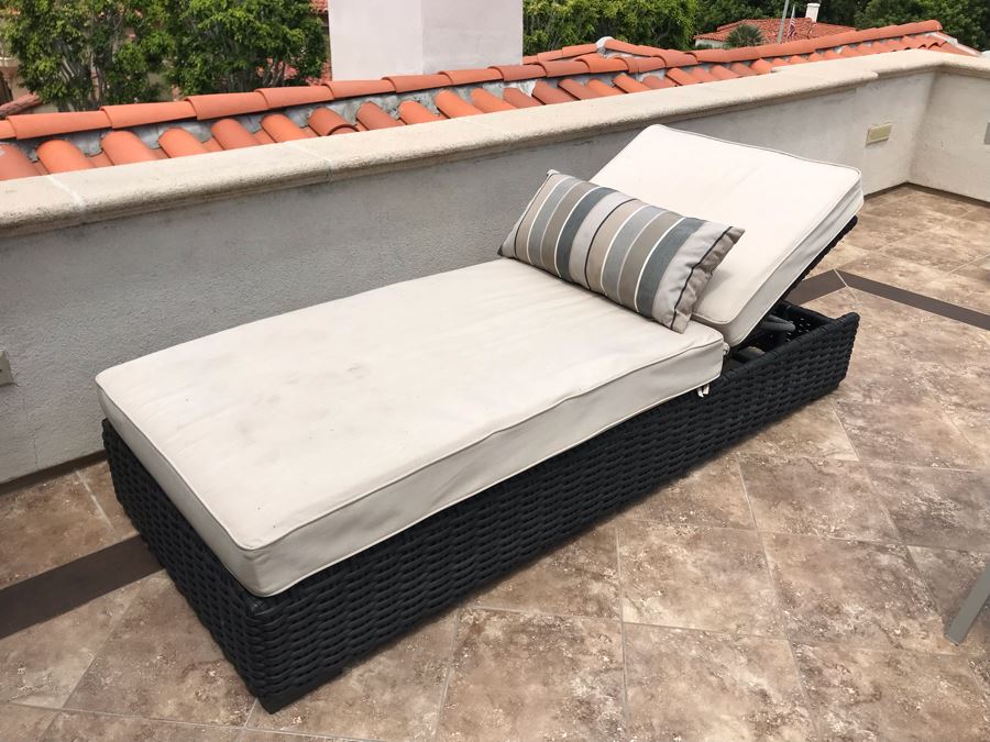 Sunset West Fine Outdoor Wicker Furniture Chaise Lounge Chair 30W X 78L X 18H Retails $1,700 [Photo 3]