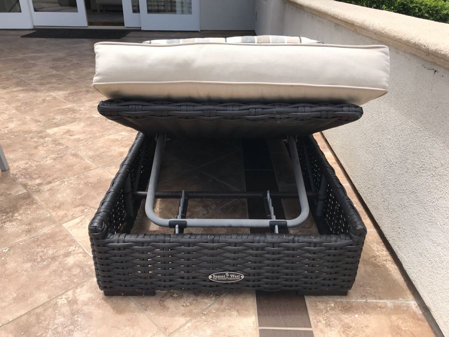 Sunset West Fine Outdoor Wicker Furniture Chaise Lounge Chair 30W X 78L X 18H Retails $1,700 [Photo 5]