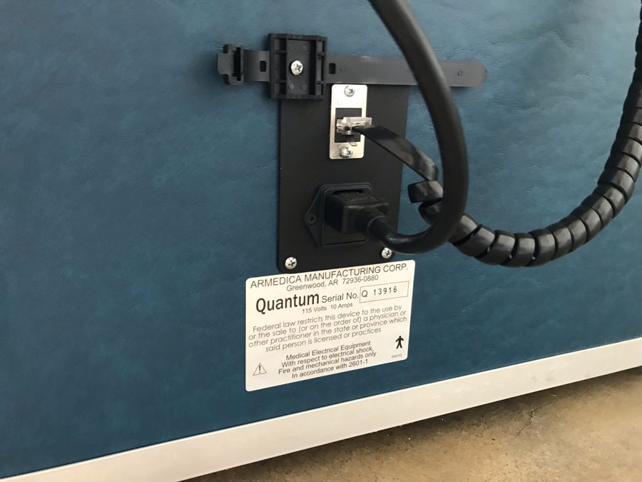 Intersegmental Roller Table Helps Release Muscle Tension Mechanical Massage Table Cervical Thoracic Lumbar Quantum Armedica Manufacturing Corporation 76L X 27W X 27H Retails $3,000 [Photo 7]