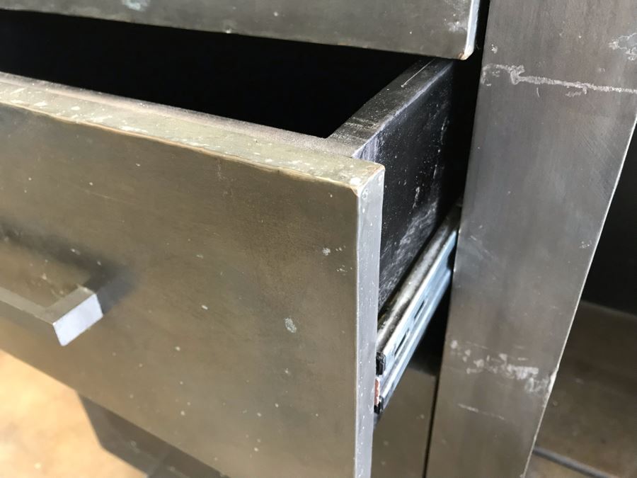 Restoration Hardware La Salle Metal-Wrapped Collection Desk With Office Chair 70W X 28D X 31H - Desk Retails For Over $2,250 [Photo 11]