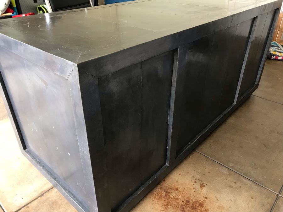 Restoration Hardware La Salle Metal-Wrapped Collection Desk With Office Chair 70W X 28D X 31H - Desk Retails For Over $2,250 [Photo 8]