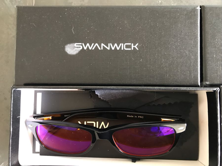 (2) Pair Of Swanwick Glasses - Night Swannies Classic (Black) Regular And Day Swannies Classic (Black) Regular With Boxes [Photo 4]
