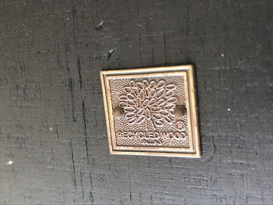 Parquet Coffee Table Recycled Wood With Metal Base 53W X 26D X 18H [Photo 7]