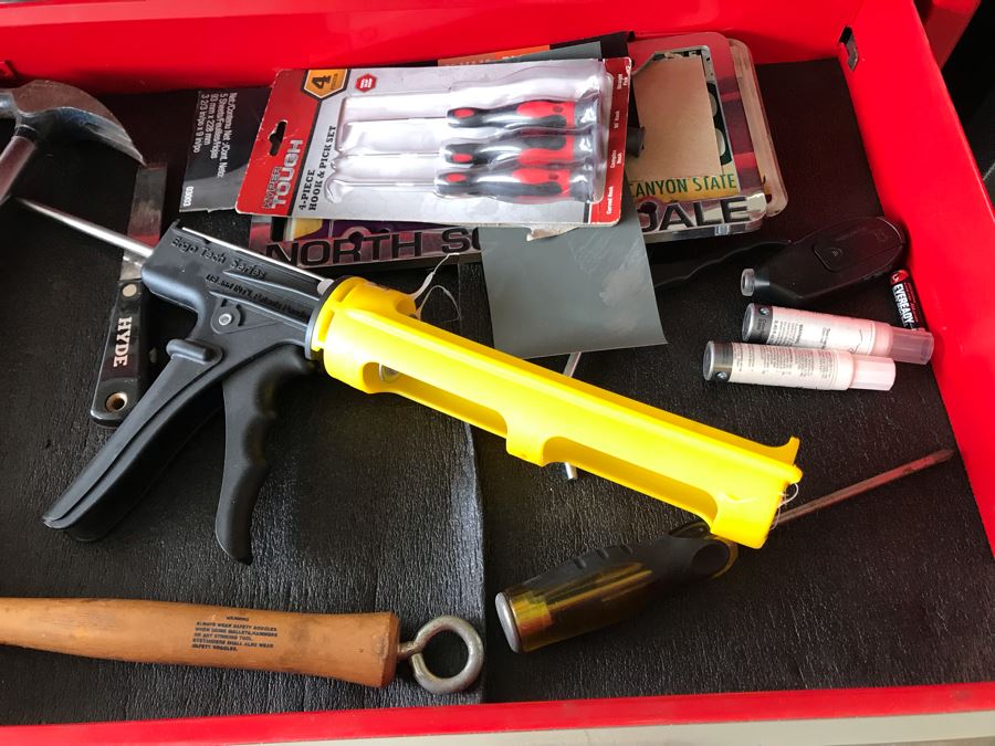 Husky Professional Tool Chest Box On Casters Filled With Tools - See Photos [Photo 12]