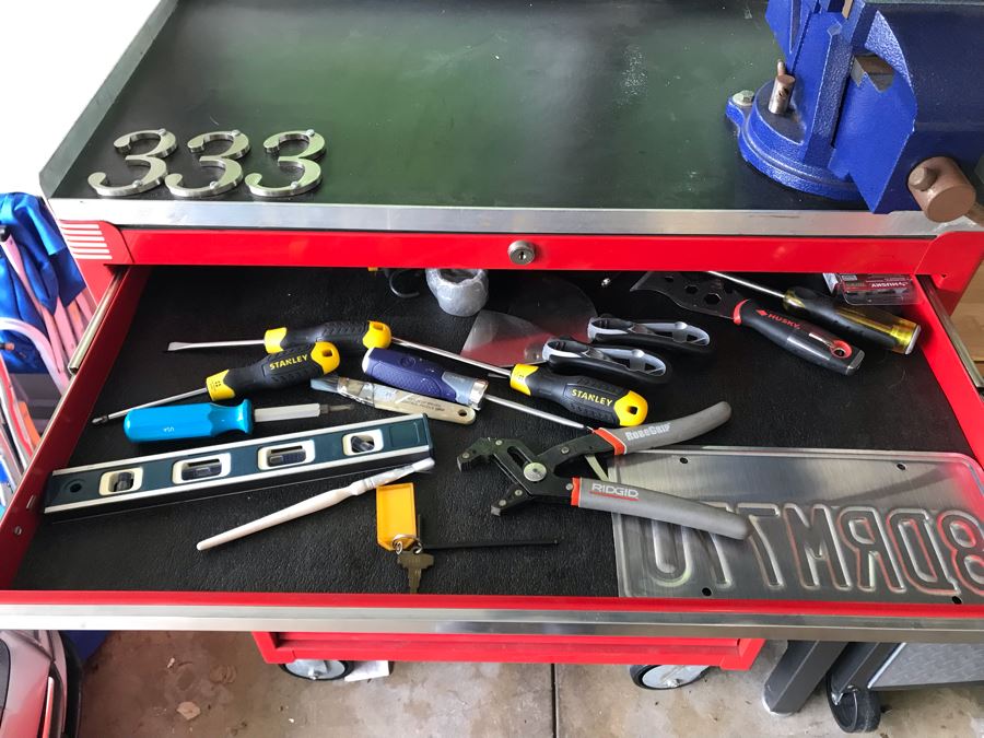 Husky Professional Tool Chest Box On Casters Filled With Tools - See Photos [Photo 4]