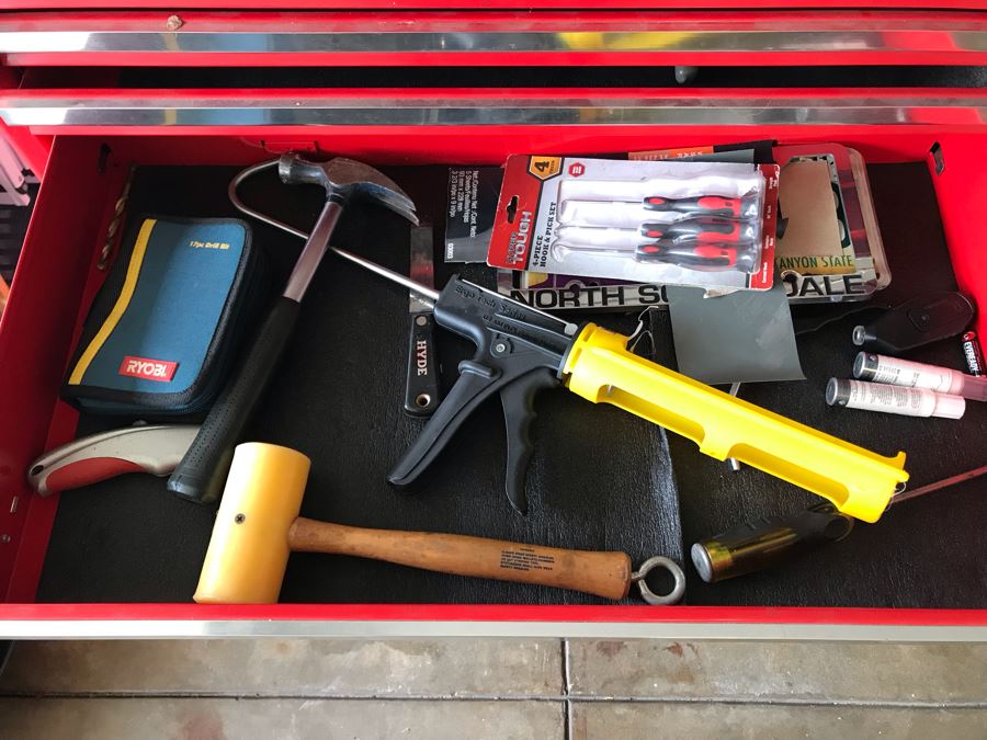 Husky Professional Tool Chest Box On Casters Filled With Tools - See Photos [Photo 10]