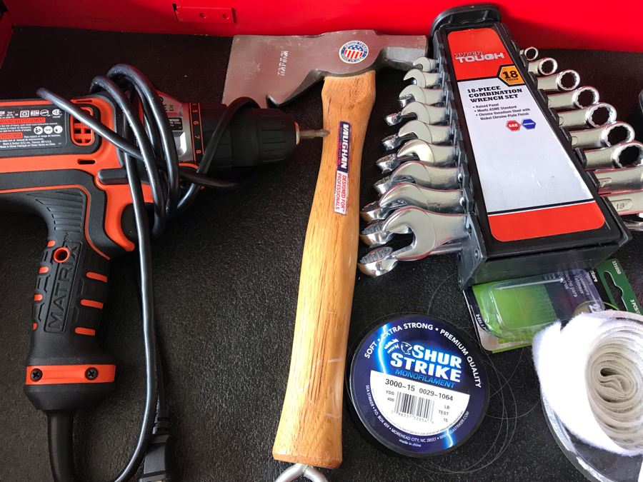 Husky Professional Tool Chest Box On Casters Filled With Tools - See Photos [Photo 14]