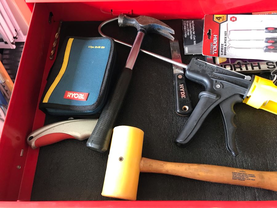 Husky Professional Tool Chest Box On Casters Filled With Tools - See Photos [Photo 11]