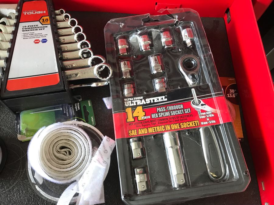 Husky Professional Tool Chest Box On Casters Filled With Tools - See Photos [Photo 16]