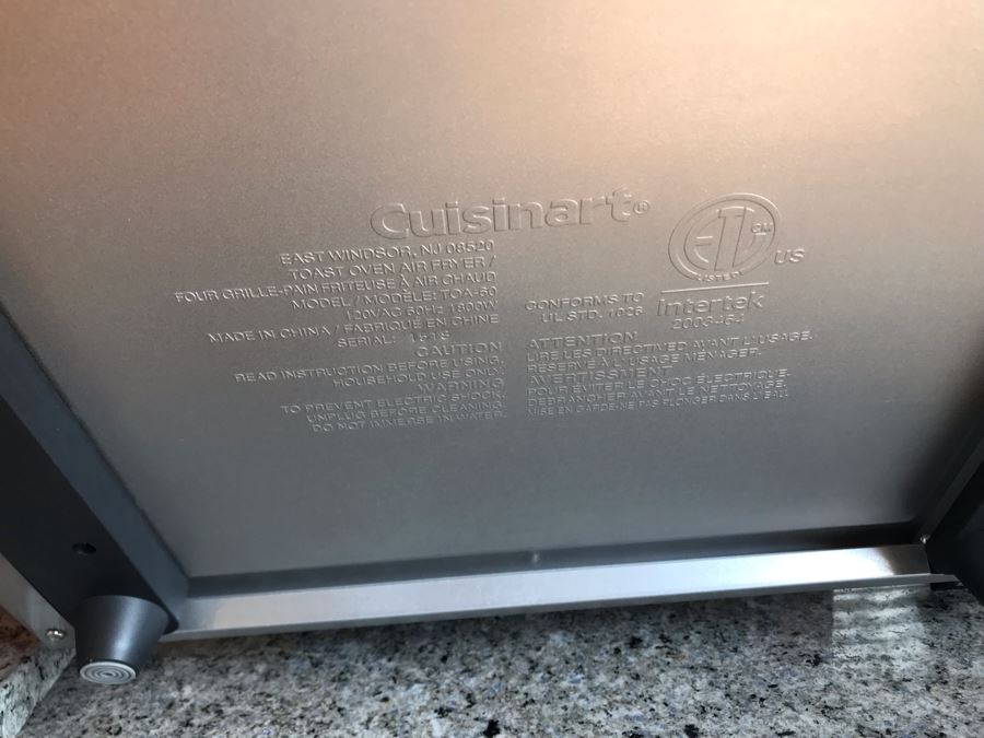Cuisinart Toast Oven Air Fryer Model TOA-60 [Photo 5]