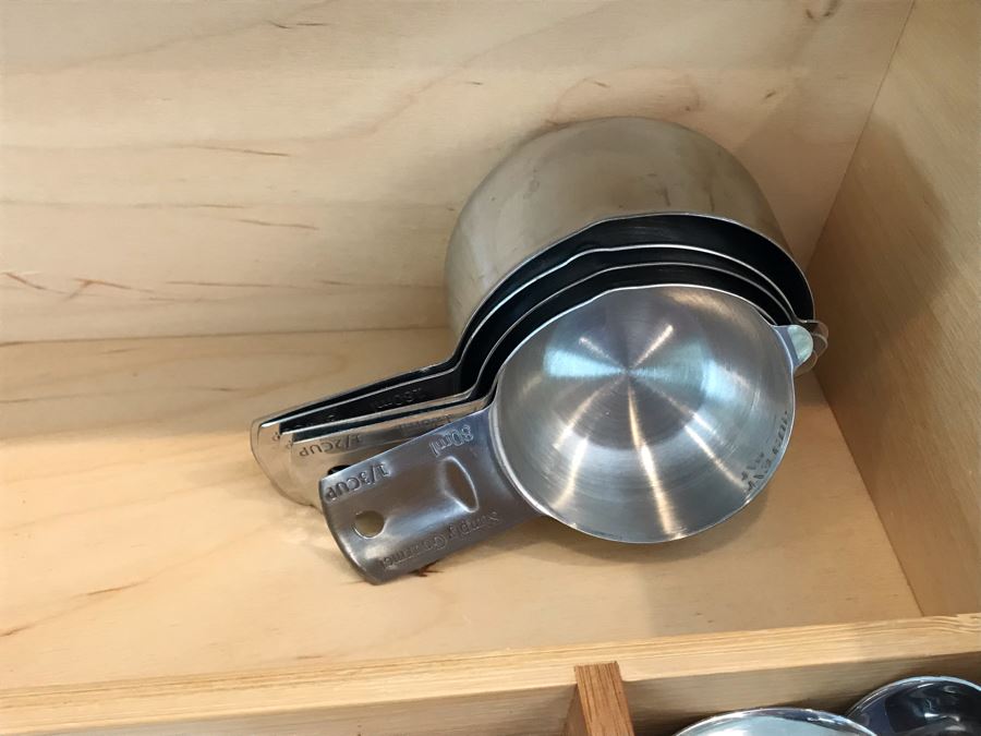 Stainless Steel Winco Flatware Set, Various Utensils And Pair Of Bamboo Silverware Trays [Photo 7]