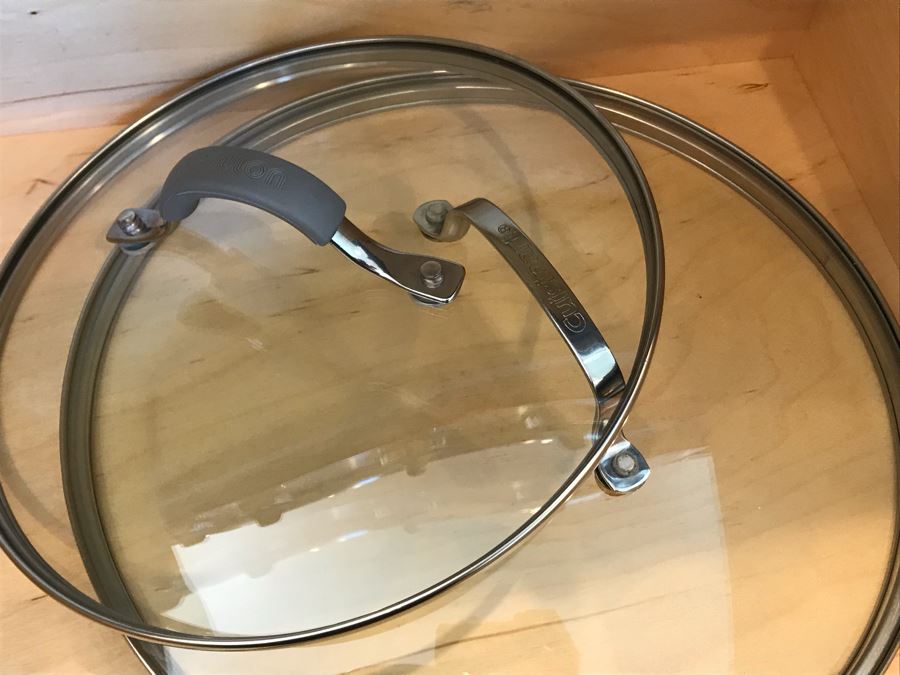 4 Drawers Of Various Like New Circulon Pots And Pans Plus Glass Pans - See Photos [Photo 7]