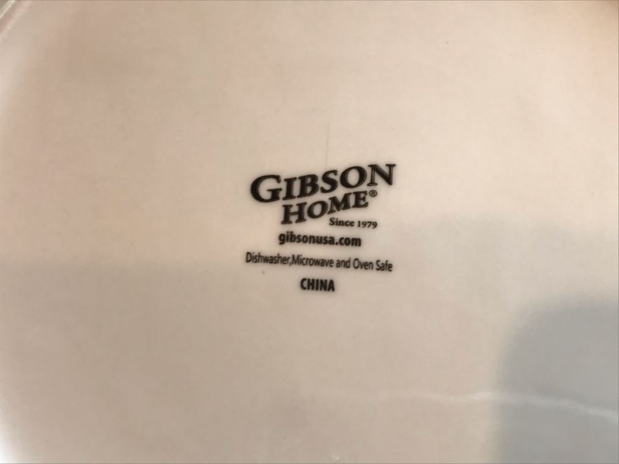 Various Gibson Home White Plates And Bowls Apx 43 Pieces (3 Shelves) [Photo 3]