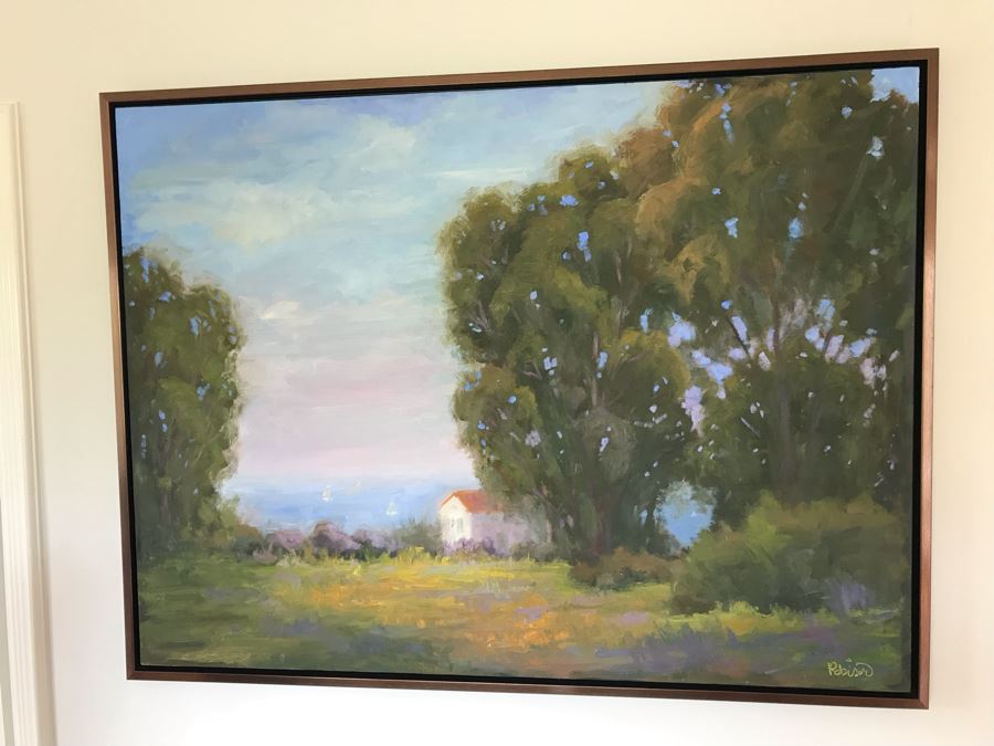Original Plein Air Oil Painting Signed By Kathleen M Robison Laguna Beach 36 X 48 Retails $2,900 [Photo 2]