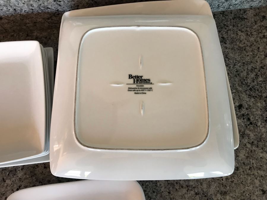 Just Added - Apx 14 White Porcelain Dishes From Better Homes And Gardens And Pair Of World Market White Trays [Photo 5]