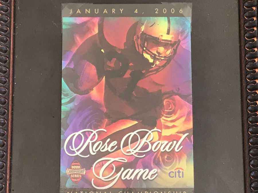 Just Added - Framed Rose Bowl National Championship Game Ticket January 4, 2006 University Of Texas Longhorns Vs USC Trojans  [Photo 3]