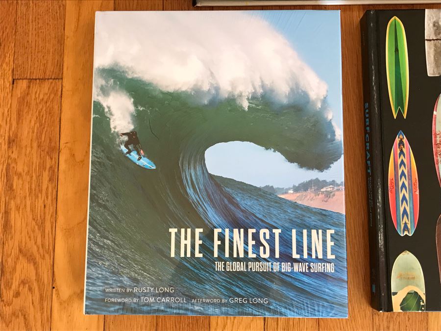 Just Added - (3) Coffee Table Books: Sealed Copy Of The Finest Line - The Global Pursuit Of Big Wave Surfing, Incredible Waves - An Appreciation Of Perfect Surf And Surf Craft - Design And The Culture Of Board Riding [Photo 2]