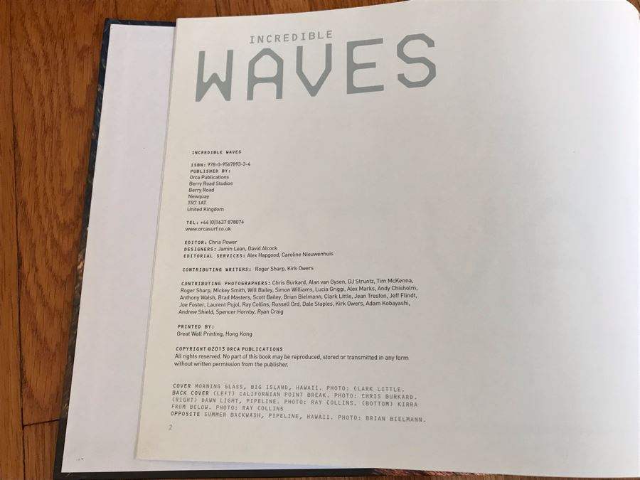 Just Added - (3) Coffee Table Books: Sealed Copy Of The Finest Line - The Global Pursuit Of Big Wave Surfing, Incredible Waves - An Appreciation Of Perfect Surf And Surf Craft - Design And The Culture Of Board Riding [Photo 23]
