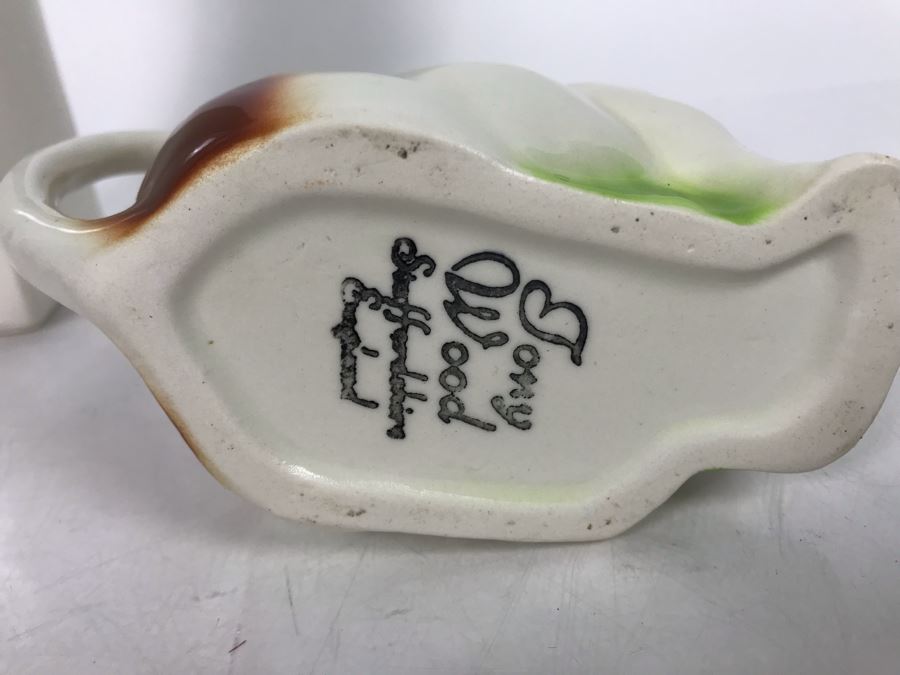 JUST ADDED - Vintage Tony Wood Staffordshire England Cow Milk Creamer And Ceramic Milk Carton Figurine [Photo 5]