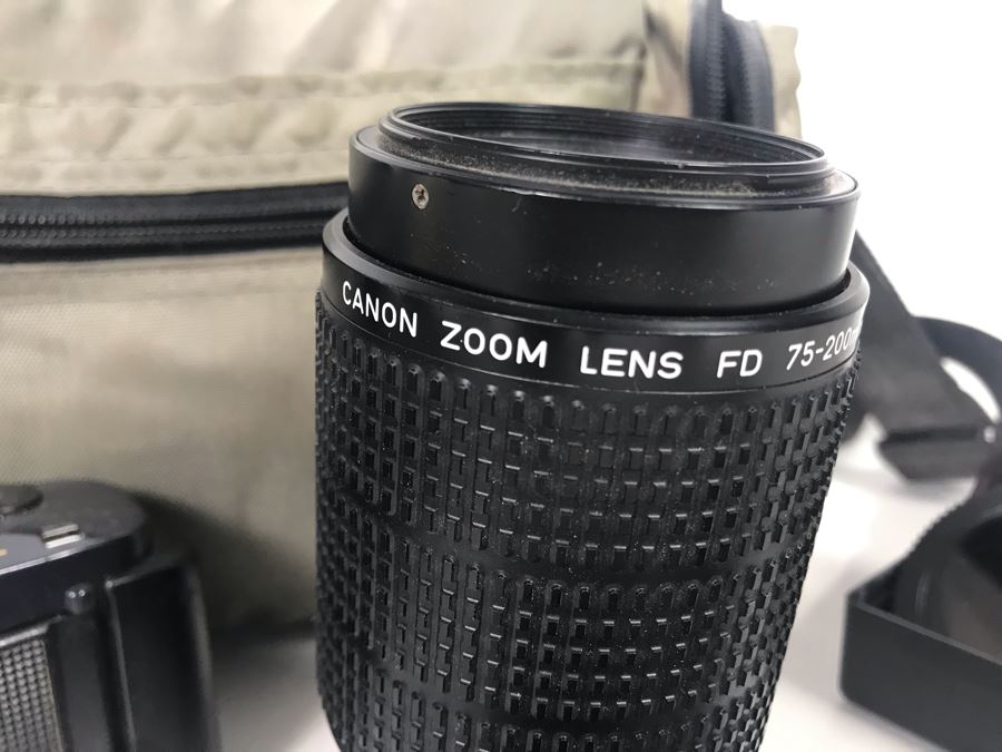 JUST ADDED - Canon Photography Lot Featuring Canon T50 Camera, Flash, Three Canon Camera Lenses, Filters And Camera Bag [Photo 12]