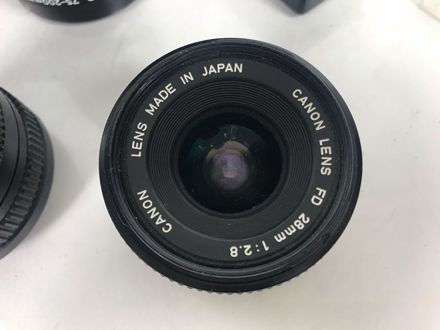 JUST ADDED - Canon Photography Lot Featuring Canon T50 Camera, Flash, Three Canon Camera Lenses, Filters And Camera Bag [Photo 9]