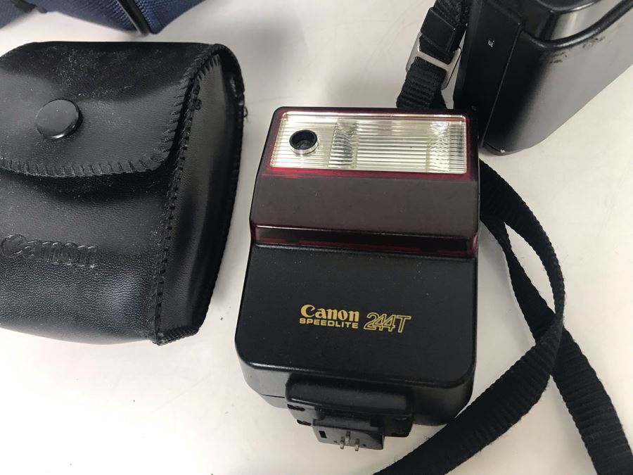 JUST ADDED - Canon Photography Lot Featuring Canon T50 Camera, Flash, Three Canon Camera Lenses, Filters And Camera Bag [Photo 15]