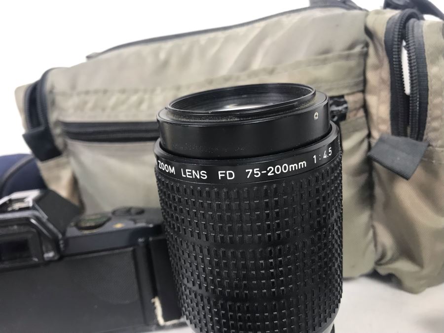 JUST ADDED - Canon Photography Lot Featuring Canon T50 Camera, Flash, Three Canon Camera Lenses, Filters And Camera Bag [Photo 13]