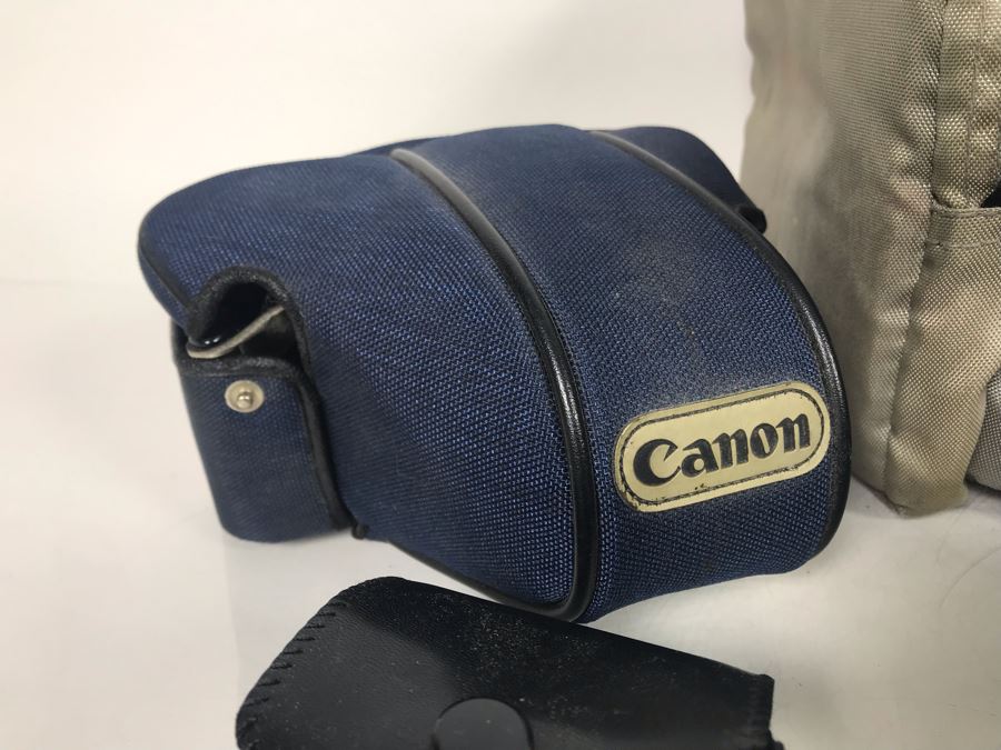 JUST ADDED - Canon Photography Lot Featuring Canon T50 Camera, Flash, Three Canon Camera Lenses, Filters And Camera Bag [Photo 16]