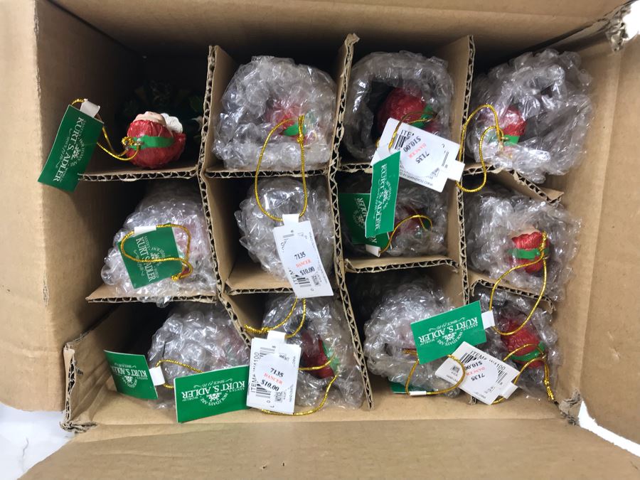 JUST ADDED - Kurt S. Adler New Christmas Ornament Lot With Green Metal Display Fixture - Retails $160 [Photo 6]