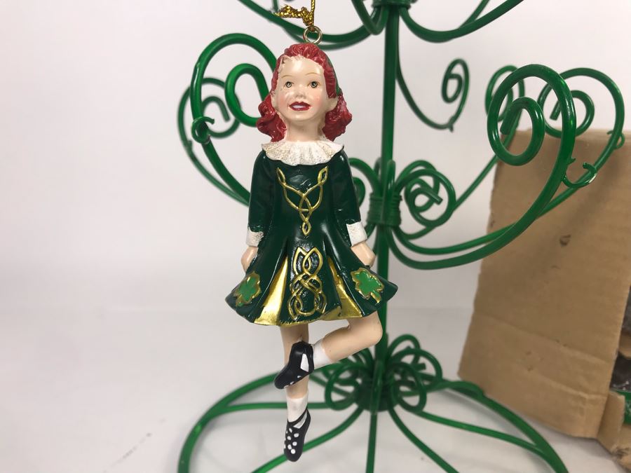 JUST ADDED - Kurt S. Adler New Christmas Ornament Lot With Green Metal Display Fixture - Retails $160 [Photo 3]