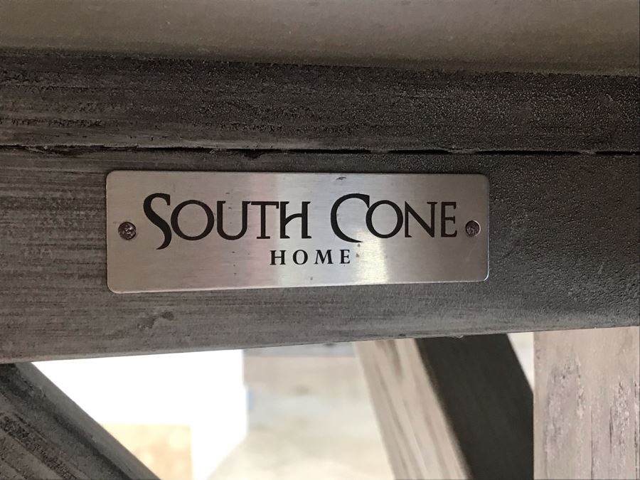 Round Wooden Pedestal Table In Grey Tone Finish With Glass Top By South Cone Home 5'R X 31'H [Photo 8]