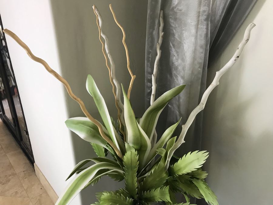 Large Decorative Flower Pot With Artificial Floral Arrangement [Photo 5]