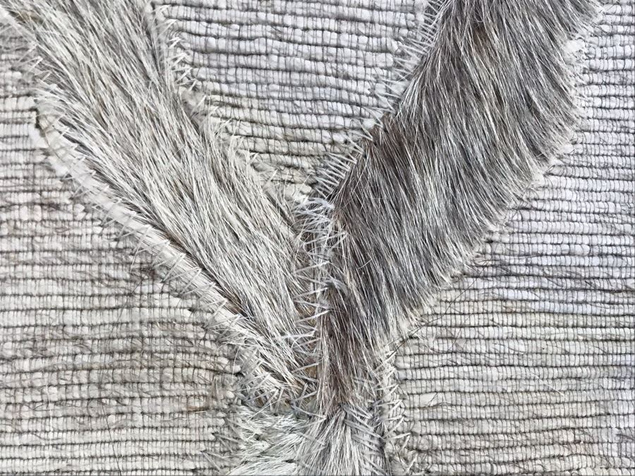 Hand-Stitched Woven Animal Hide Area Rug Made In India Dorado Collection DB-04 By Loloi 9'9' X 7'9' Retails $1,369 [Photo 5]