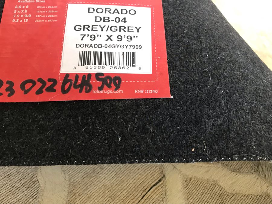 Hand-Stitched Woven Animal Hide Area Rug Made In India Dorado Collection DB-04 By Loloi 9'9' X 7'9' Retails $1,369 [Photo 7]