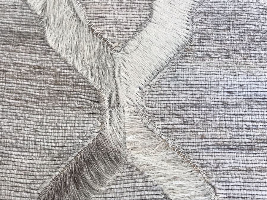 Hand-Stitched Woven Animal Hide Area Rug Made In India Dorado Collection DB-04 By Loloi 9'9' X 7'9' Retails $1,369 [Photo 6]