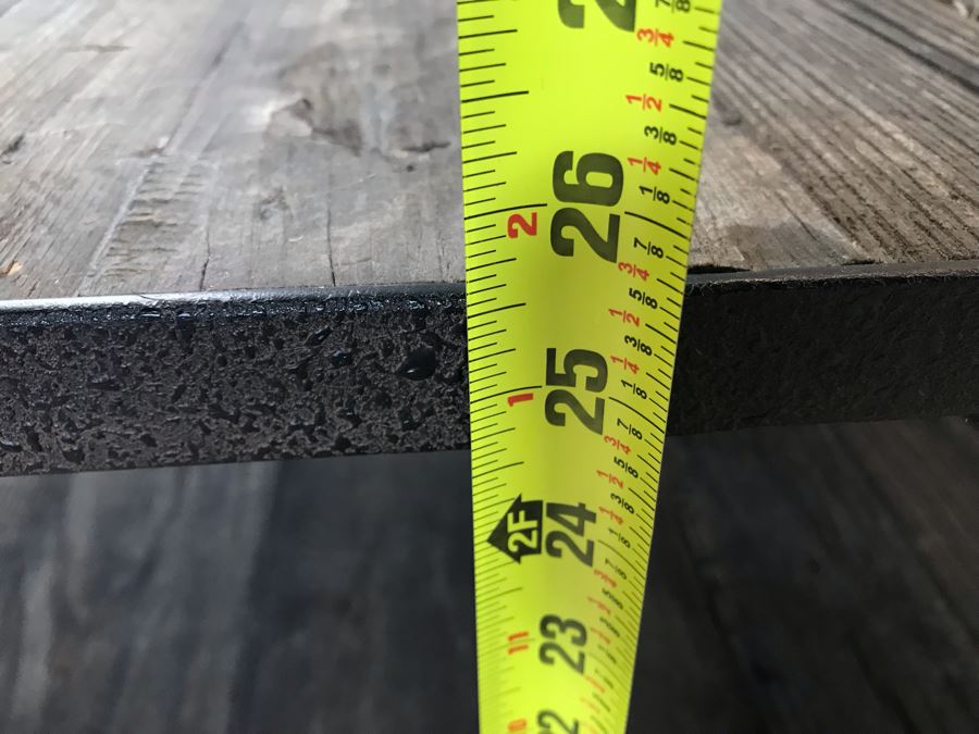 Industrial Wood And Metal Table Cart With Metal Casters 3-Shelves 27.5' X 27.5' X 25.5'H [Photo 13]