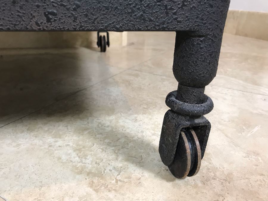 Industrial Wood And Metal Table Cart With Metal Casters 3-Shelves 27.5' X 27.5' X 25.5'H [Photo 8]