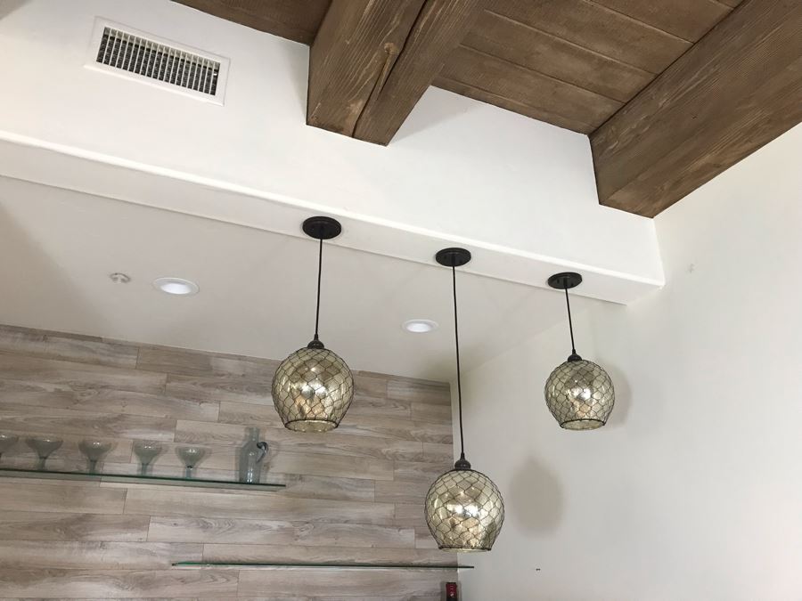 Set Of (3) Hanging Pendant Light Fixtures [Photo 7]