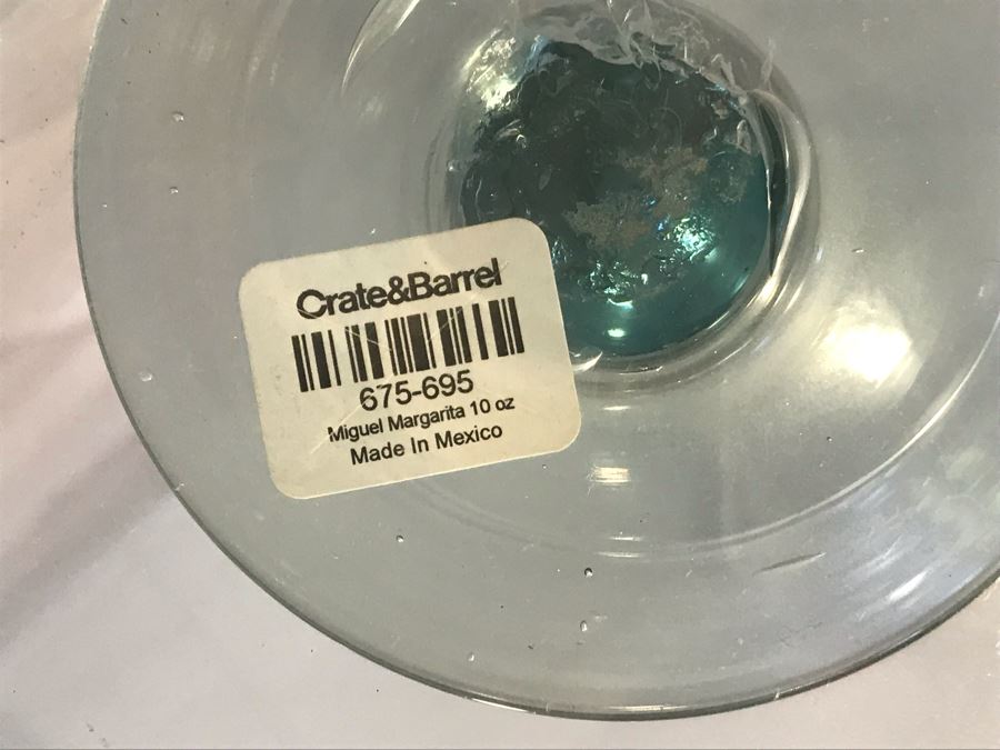 (6) Crate & Barrel Margarita Glasses And Pitcher [Photo 5]