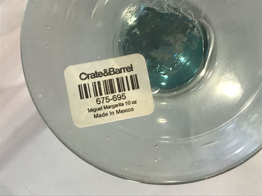 (6) Crate & Barrel Margarita Glasses And Pitcher [Photo 4]