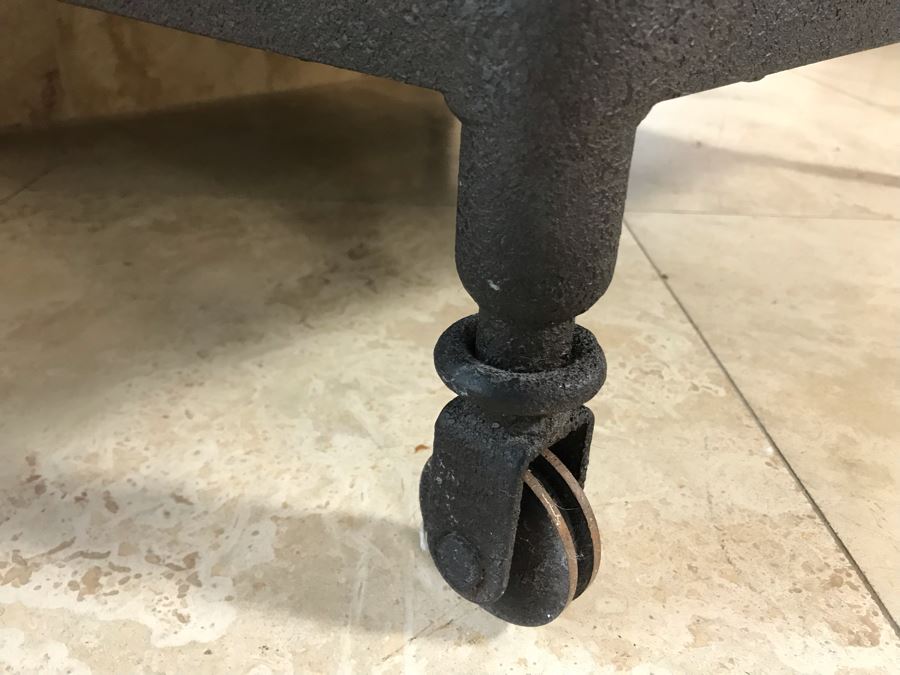 Industrial Wood And Metal Table Cart With Metal Casters 3-Shelves 27.5' X 27.5' X 25.5'H [Photo 7]