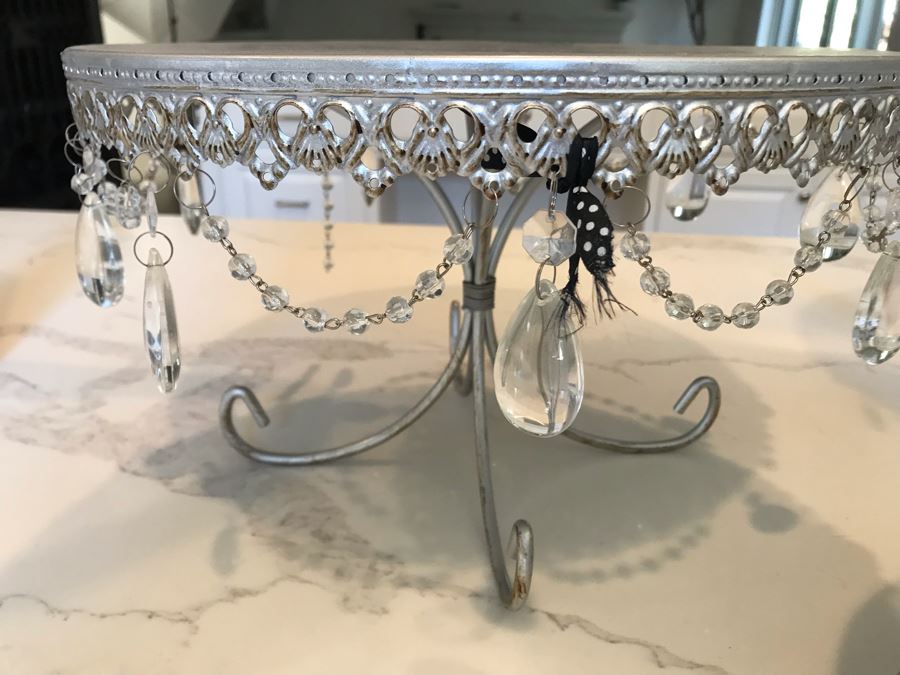 (3) Footed Silver Plate Stands, Silver Lidded Box And Silver Tone Bowl [Photo 11]