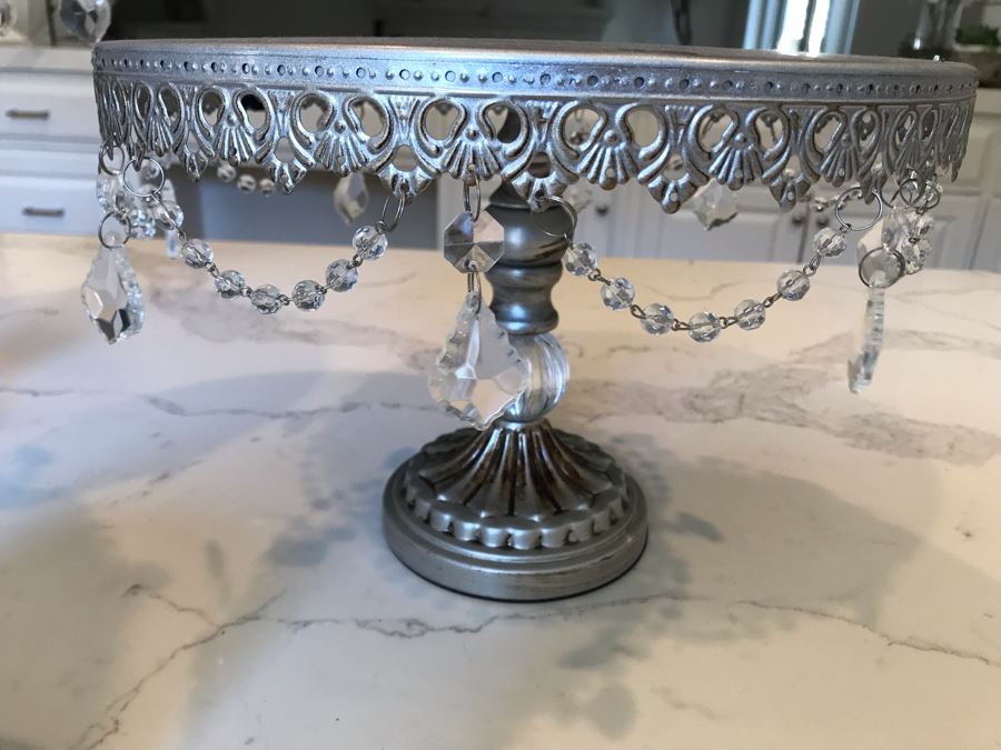 (3) Footed Silver Plate Stands, Silver Lidded Box And Silver Tone Bowl [Photo 10]