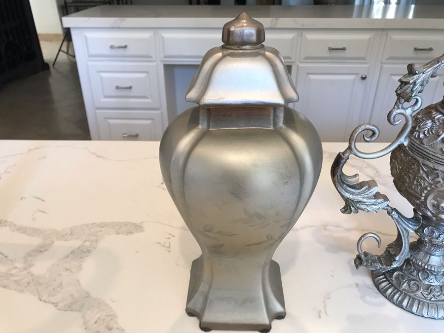 (3) Silver Decorative Objects 15'H [Photo 6]