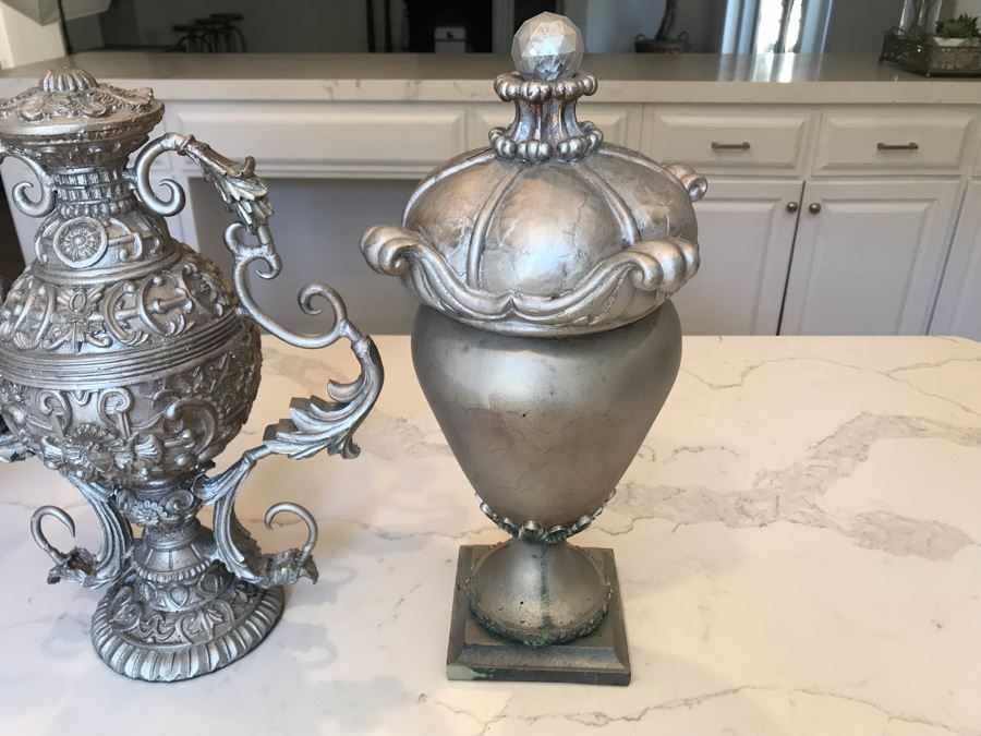 (3) Silver Decorative Objects 15'H [Photo 4]
