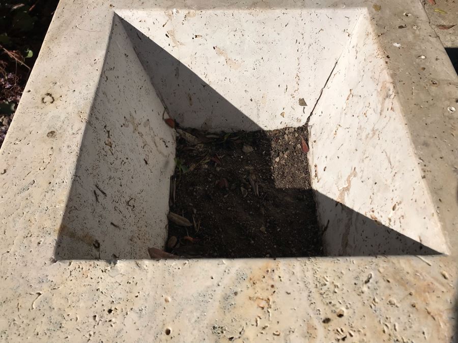 Massive Relief Carved Marble Stone Planter Bacchus God Of Wine Relief Carvings On All Four Sides 26'H X 22'W [Photo 11]