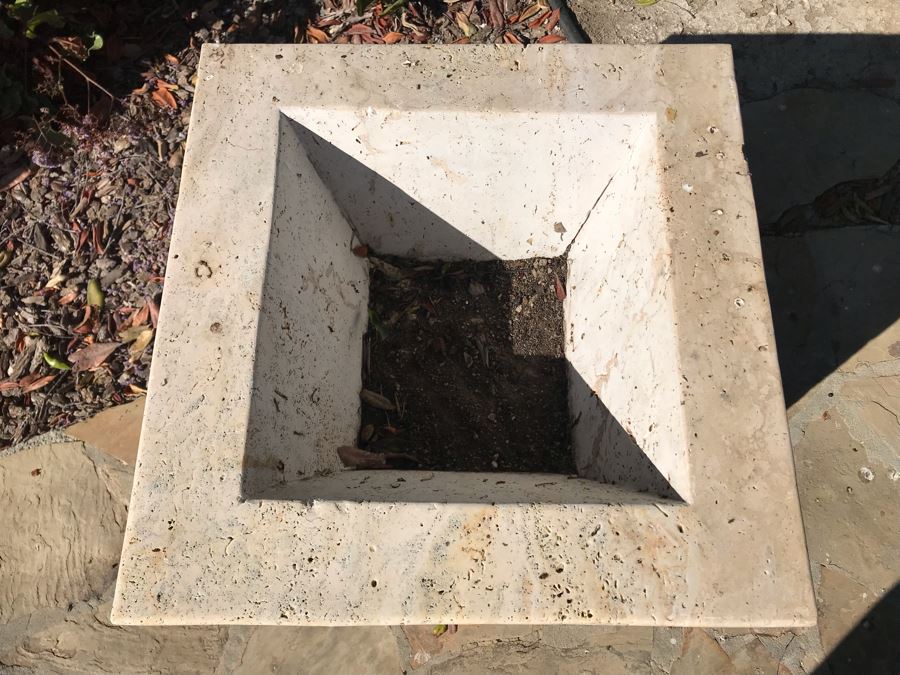 Massive Relief Carved Marble Stone Planter Bacchus God Of Wine Relief Carvings On All Four Sides 26'H X 22'W [Photo 10]