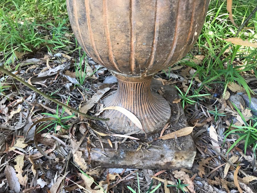 Pair Of Outdoor Metal Urn Planters (Thin Metal - Light) [Photo 4]