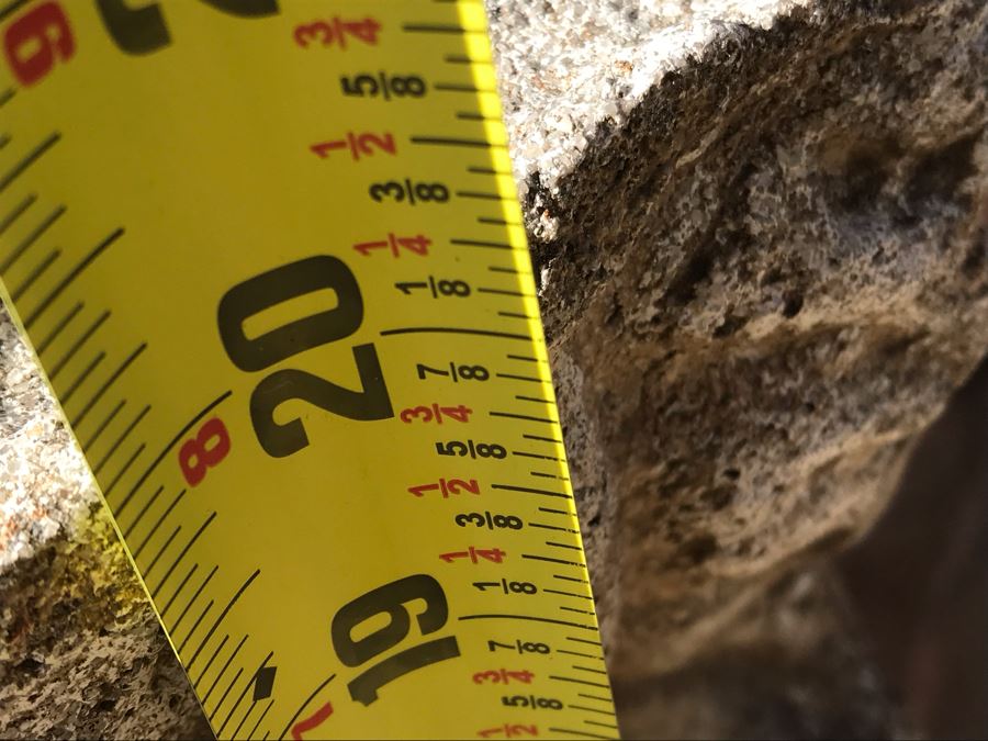 Pair Of Large Cast Cement Planters With Cement Pedestals - One Shown On Right Includes White Pot - Pot Is 18'W X 20'H - Pedestal Is 31'H [Photo 21]